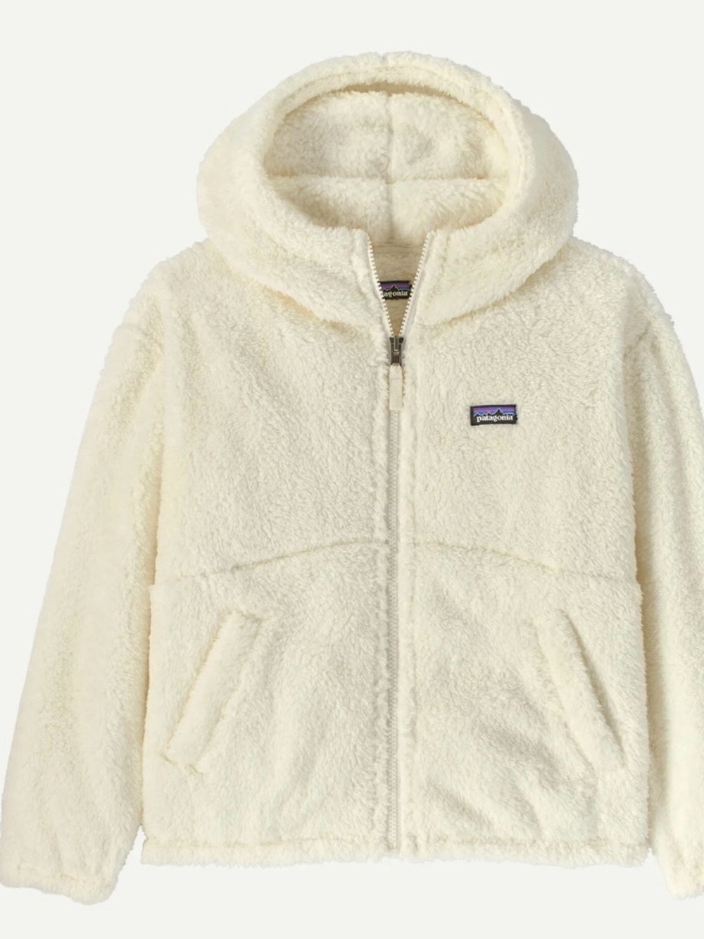 Patagonia Kids' Los Gatos Fleece Hoody in the Birch White M